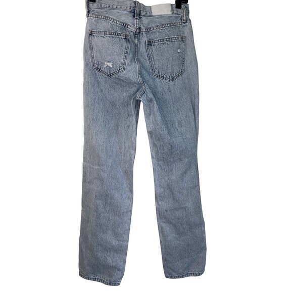 PISTOLA Cassie Super High Rise Straight Jeans in Moonlight Distressed 25 Womens - Picture 7 of 14